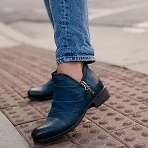 Miz Mooz Slinky Side Zip Ankle Boots